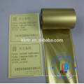 Wachsharz Metallic Gold 110mm * 300m Thermo-Transfer-Farbbanddrucker